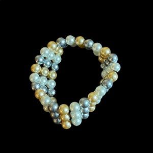 Faux Pearl 3-Strand Bracelet